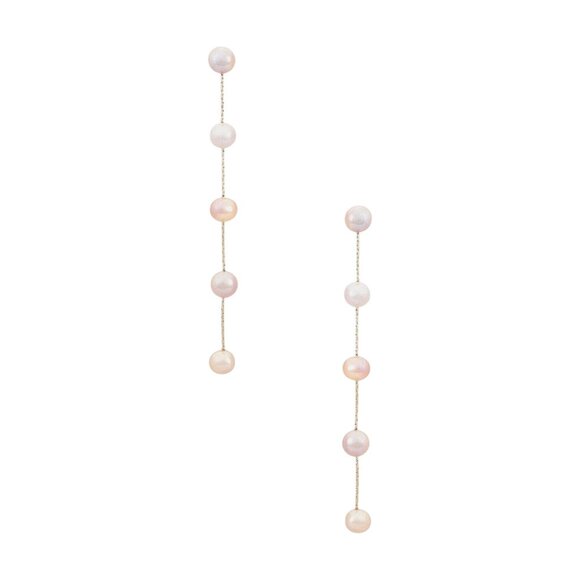 Ettika Delicate Drop Earrings in Blush Pearl New Womens Dangle - Picture 2 of 10